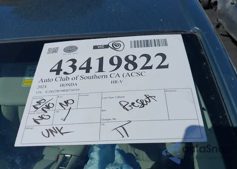 2024 Honda Hr-V Awd Ex-L/Awd Ex-L W/O Bsi z USA, uszkodzony, nr VIN 3CZRZ2H78RM710519